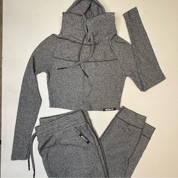 ECHT Gray Knit Lounge Set - Picture 1 of 7